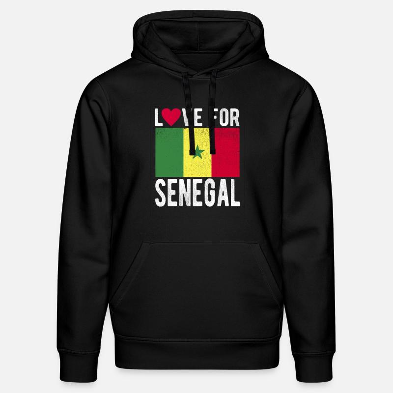 Drapeau du Sénégal - Sweat à capuche bio DRUMMER Stanley/Stella Unisexe - noir