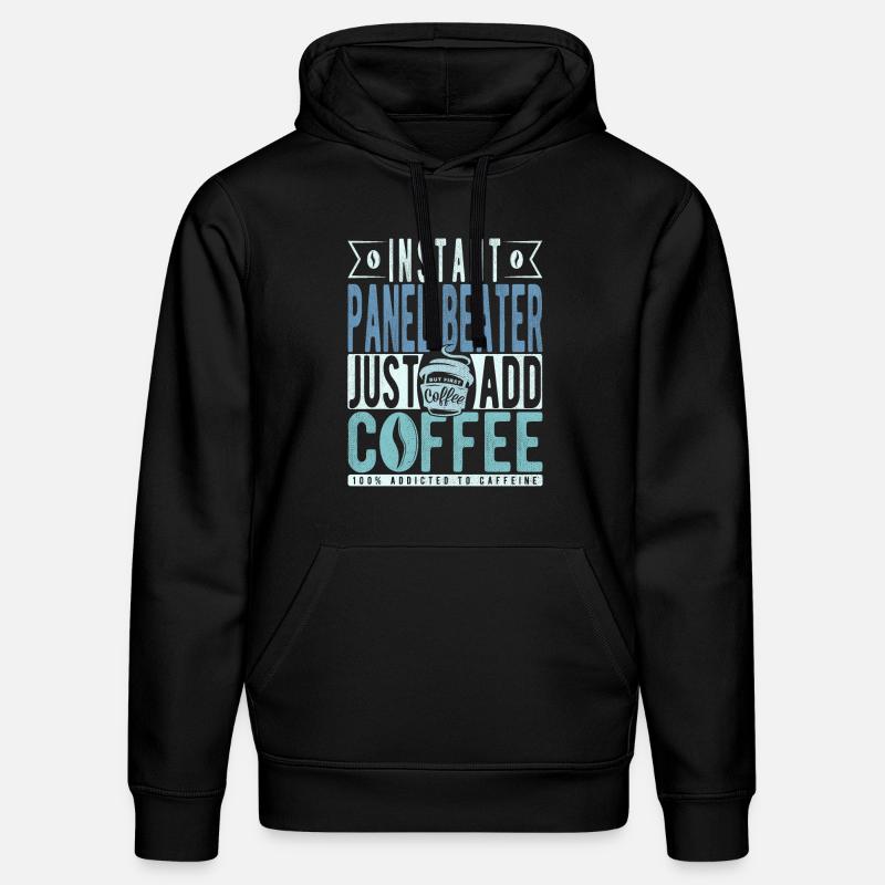 Panel Racket Coffee Saying - Stanley/Stella DRUMMER Unisex Organic Hoodie - black
