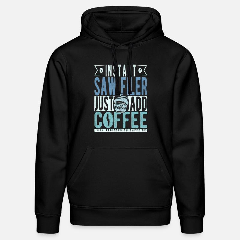 Saw Filer Coffee Dicton - Sweat à capuche bio DRUMMER Stanley/Stella Unisexe - noir