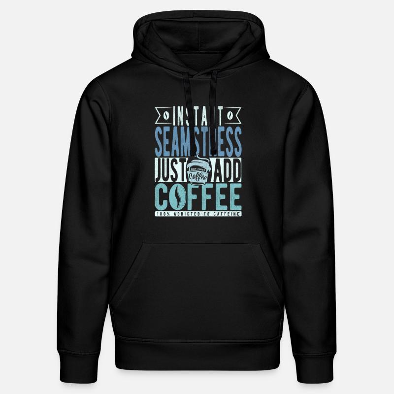 Dicton café couturière - Sweat à capuche bio DRUMMER Stanley/Stella Unisexe - noir