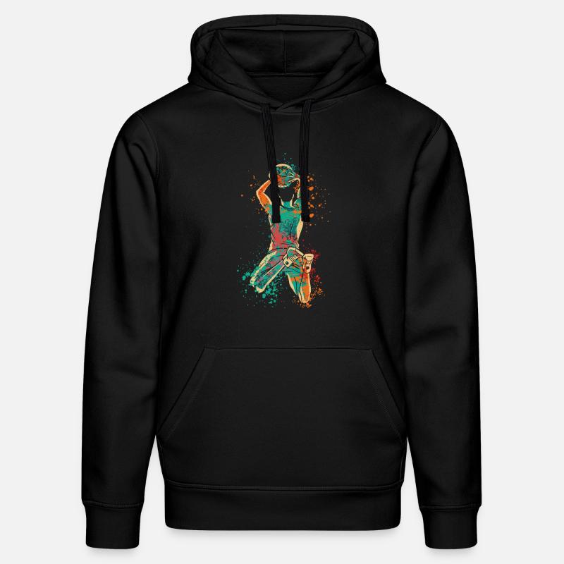 Éclaboussure du joueur de basket-ball - Sweat à capuche bio DRUMMER Stanley/Stella Unisexe - noir