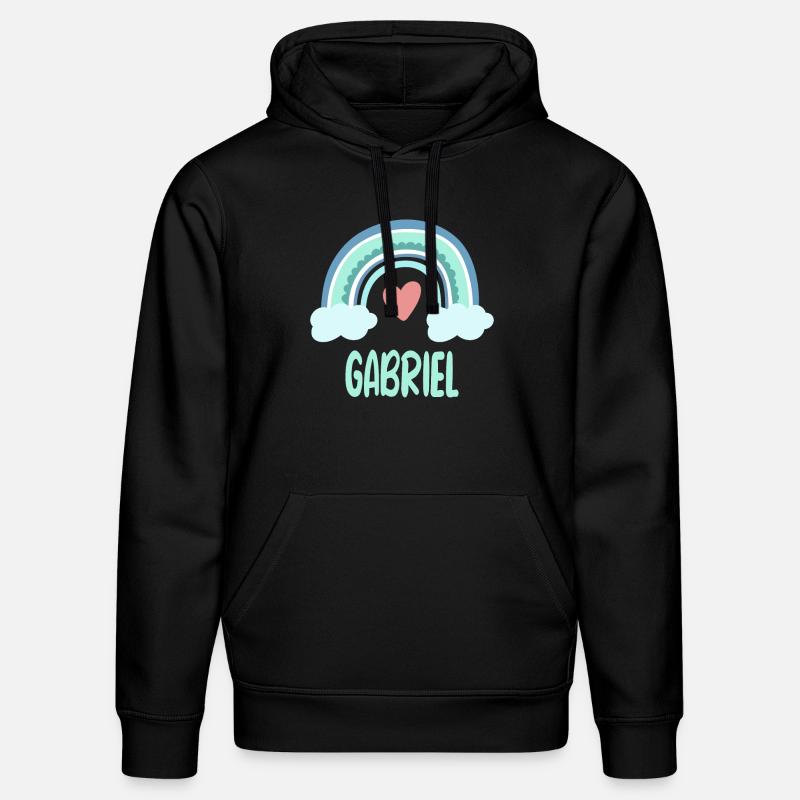 Gabriel Nom Rainbow Baby - Sweat à capuche bio DRUMMER Stanley/Stella Unisexe - noir