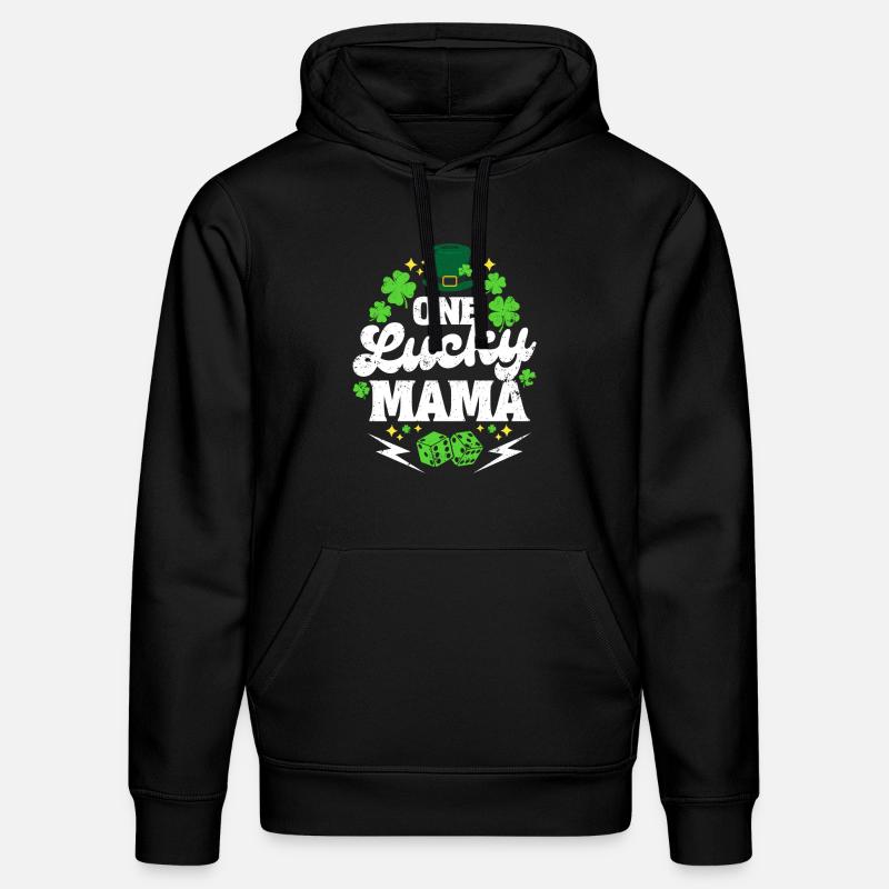 Saint Patrick Eine glückliche Mama - Stanley/Stella Unisex Bio-Hoodie DRUMMER - Schwarz