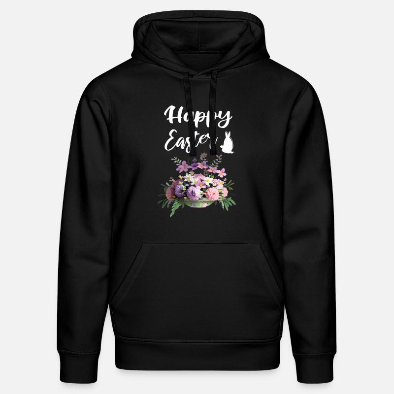 Joyeuses Fleurs de Pâques Bouquet - Sweat à capuche bio DRUMMER Stanley/Stella Unisexe - noir