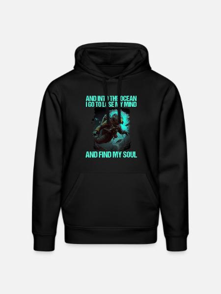 Diving Diver Diver - Stanley/Stella DRUMMER Unisex Organic Hoodie - black