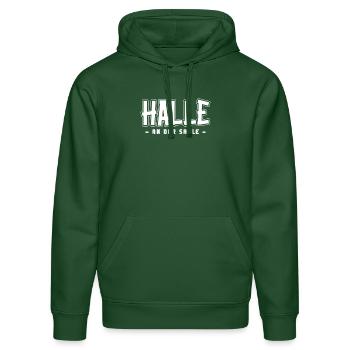 Halleserin Halleser Halle - Sweat à capuche bio DRUMMER Stanley/Stella Unisexe - vert bouteille - Devant - Liana (172cm) & Jaron (178cm)