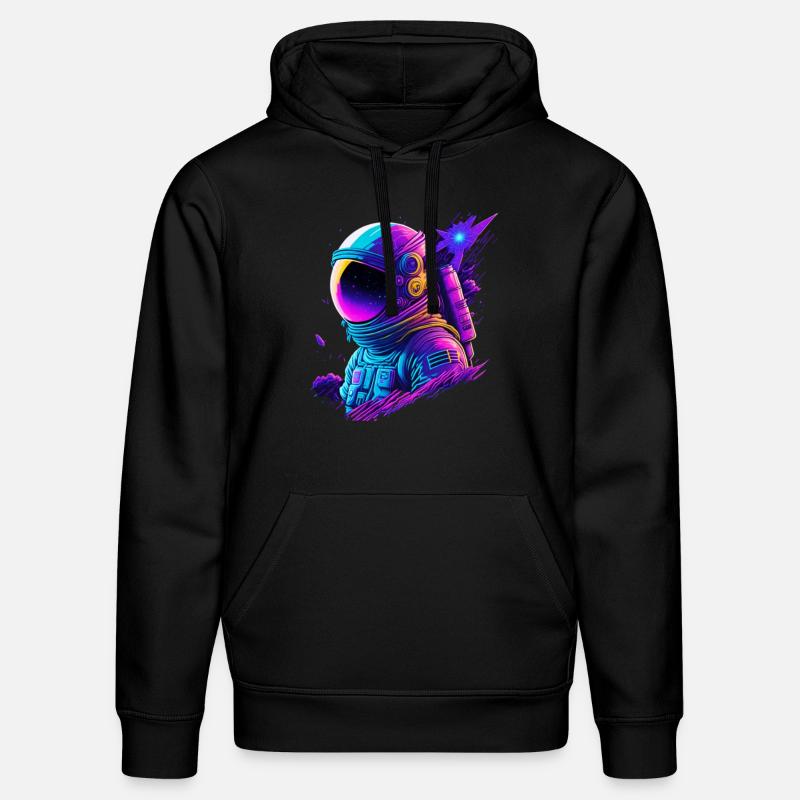 Synthwave Astronaute Space Explorer - Sweat à capuche bio DRUMMER Stanley/Stella Unisexe - noir