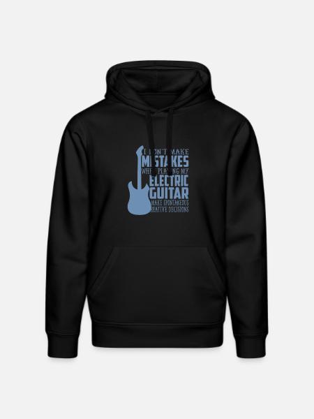 Father with electric guitar - Stanley/Stella DRUMMER Unisex Organic Hoodie - black