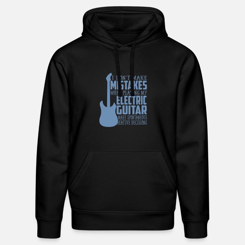 Vater mit E-Gitarre - Stanley/Stella Unisex Bio-Hoodie DRUMMER  - Schwarz