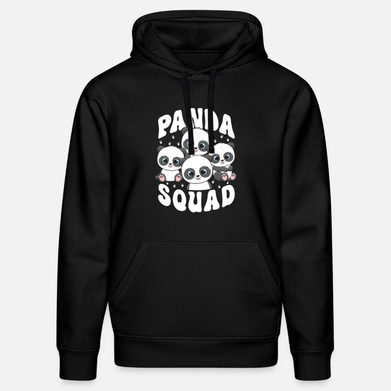 Escouade Panda - Sweat à capuche bio DRUMMER Stanley/Stella Unisexe - noir
