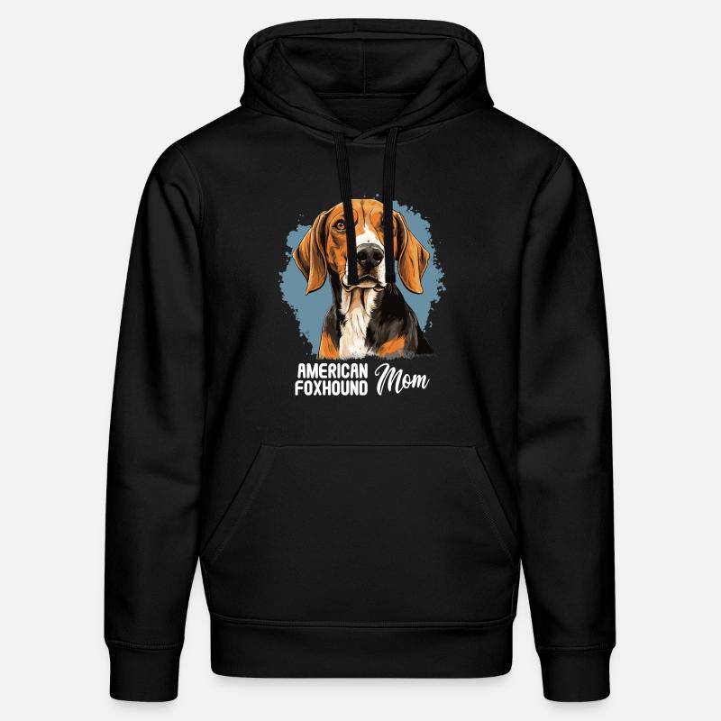 Chien American Foxhound - Sweat à capuche bio DRUMMER Stanley/Stella Unisexe - noir