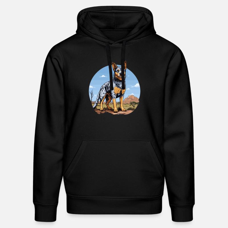 Hund Chien de bouvier australien - Sweat à capuche bio DRUMMER Stanley/Stella Unisexe - noir