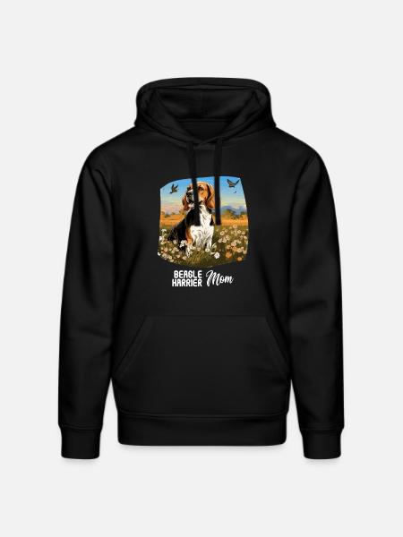 Dog Beagle Harrier - Stanley/Stella DRUMMER Unisex Organic Hoodie - black