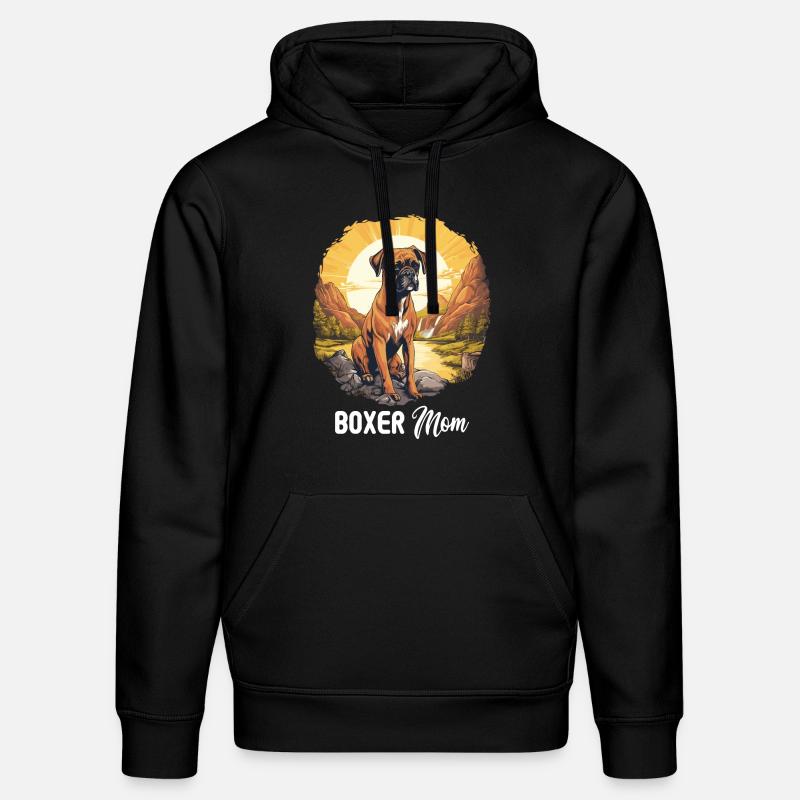 Chien Boxer - Sweat à capuche bio DRUMMER Stanley/Stella Unisexe - noir