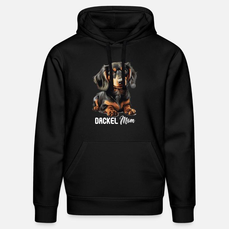 Chien teckel - Sweat à capuche bio DRUMMER Stanley/Stella Unisexe - noir
