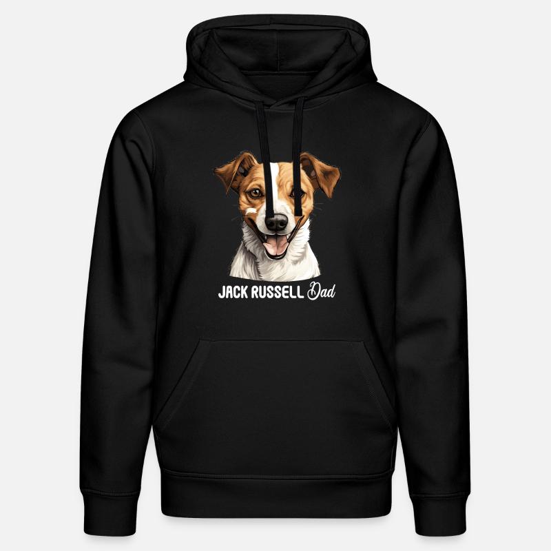 Chien Jack Russell - Sweat à capuche bio DRUMMER Stanley/Stella Unisexe - noir
