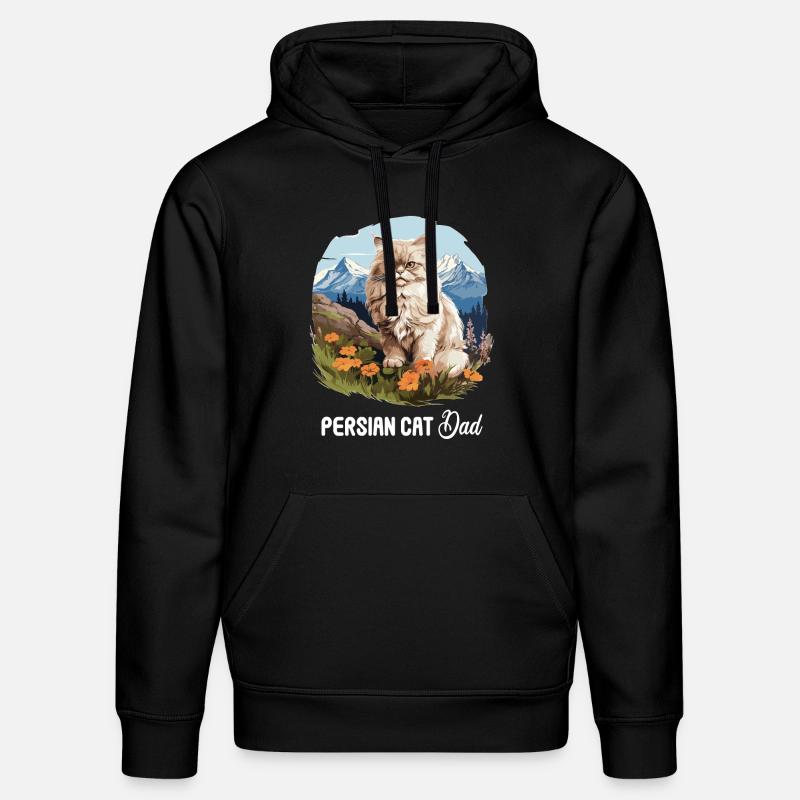 Persian Cat Perser Katze - Stanley/Stella Unisex Bio-Hoodie DRUMMER  - Schwarz