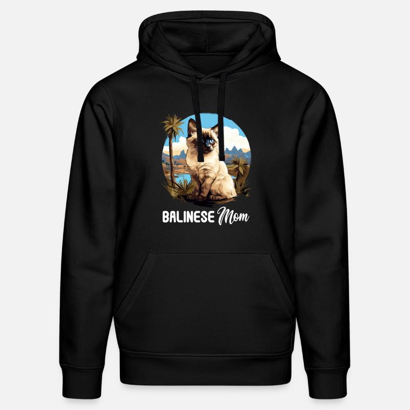 Chat balinais Balinesenkatze - Sweat à capuche bio DRUMMER Stanley/Stella Unisexe - noir
