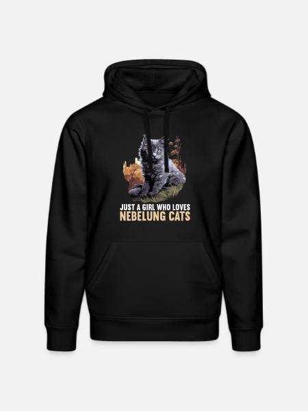 Nebelung Kitten Nebelung Cat - Stanley/Stella DRUMMER Unisex Organic Hoodie - black