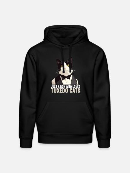 Tuxedo Kitten Tuxedo Cat - Stanley/Stella DRUMMER Unisex Organic Hoodie - black