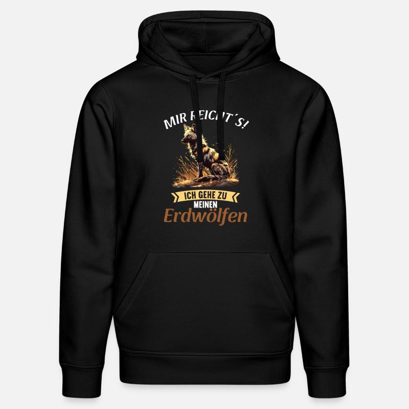 Erdwölfe Erdwolf - Stanley/Stella Unisex Bio-Hoodie DRUMMER  - Schwarz