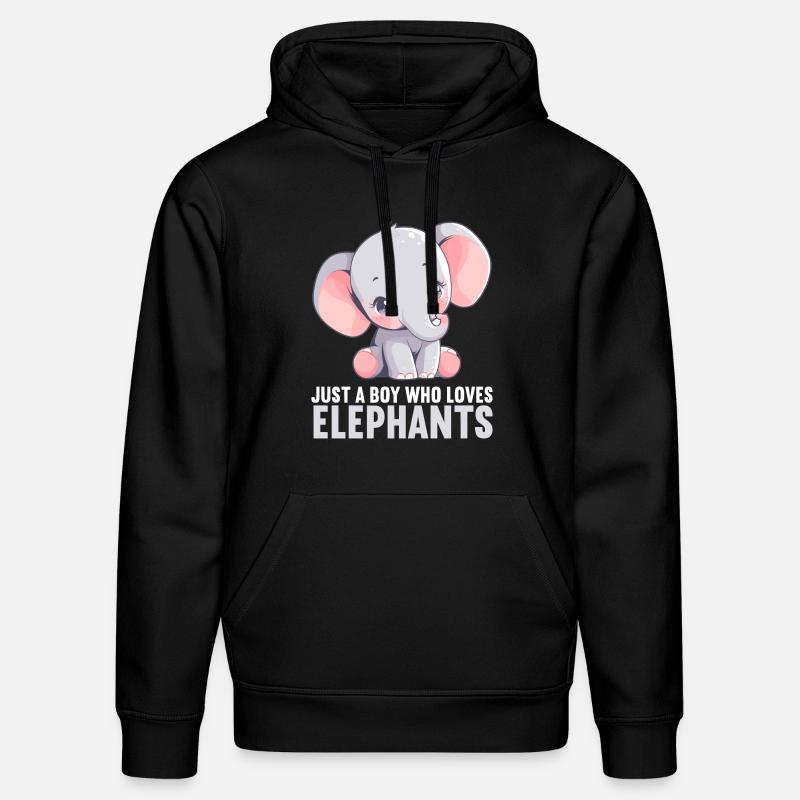 Éléphant Éléphant - Sweat à capuche bio DRUMMER Stanley/Stella Unisexe - noir