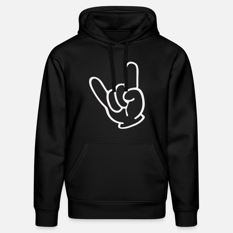 Main de roche - Sweat à capuche bio DRUMMER Stanley/Stella Unisexe - noir