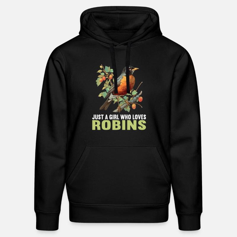 Robin Rotkehlchen - Sweat à capuche bio DRUMMER Stanley/Stella Unisexe - noir