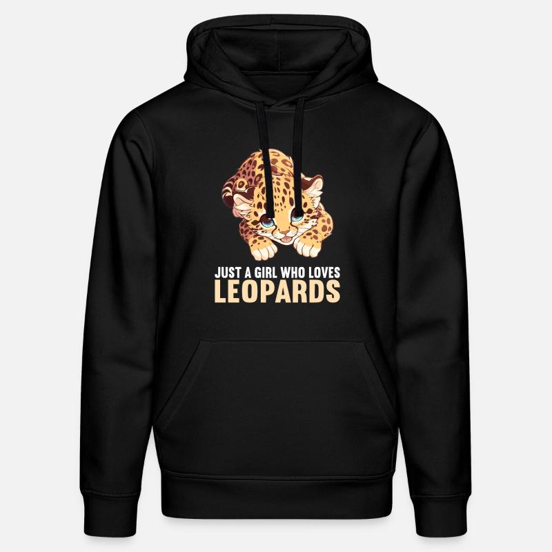 Léopard léopard - Sweat à capuche bio DRUMMER Stanley/Stella Unisexe - noir