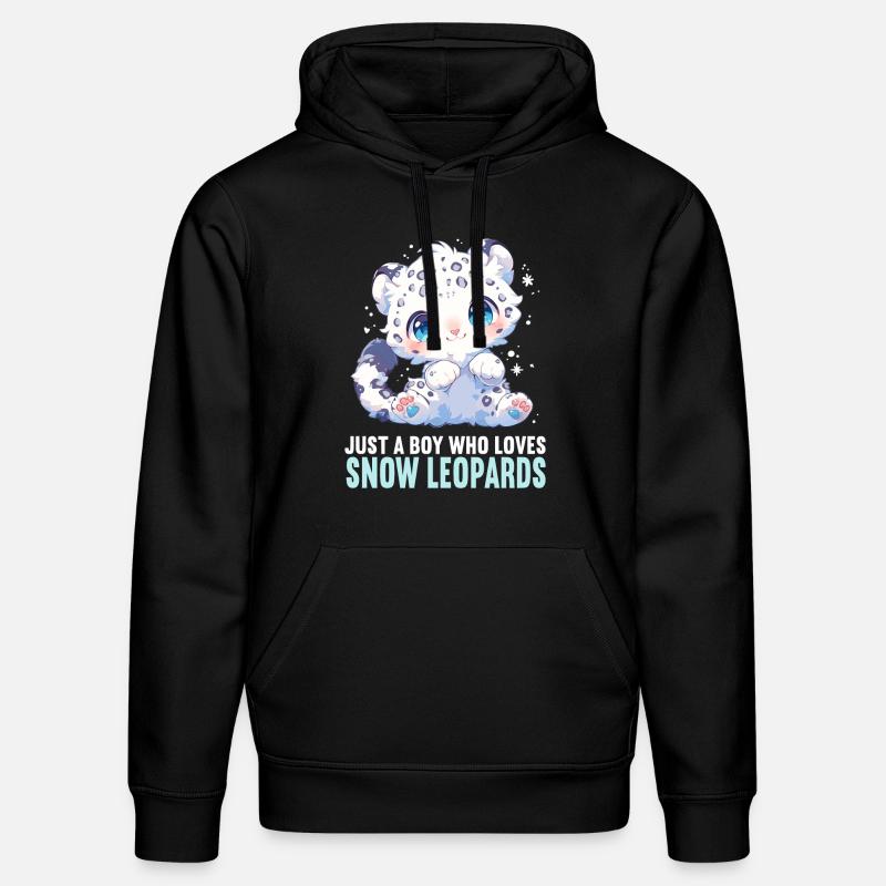 Léopard des neiges Schneeleoparden Schneeleopard - Sweat à capuche bio DRUMMER Stanley/Stella Unisexe - noir