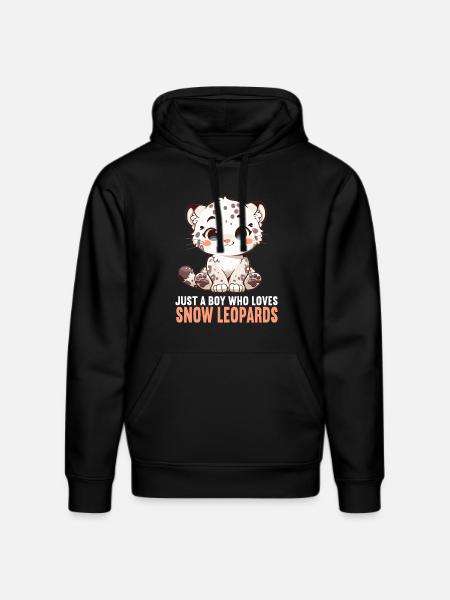 Snow Leopard Schneeleoparden Schneeleopard - Stanley/Stella DRUMMER Unisex Organic Hoodie - black