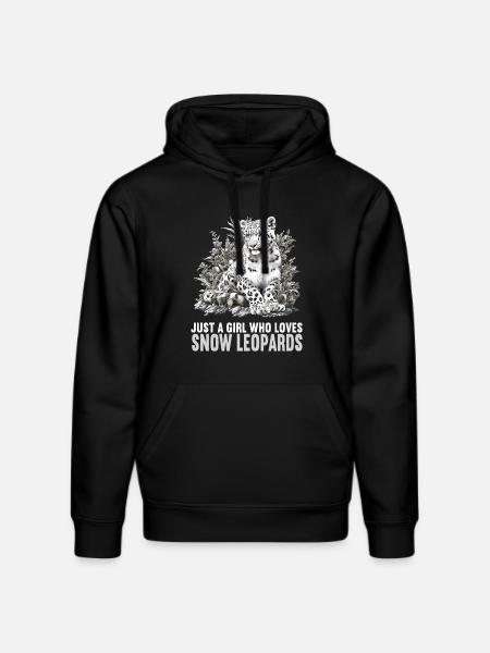 Snow Leopard Schneeleoparden Schneeleopard - Stanley/Stella DRUMMER Unisex Organic Hoodie - black