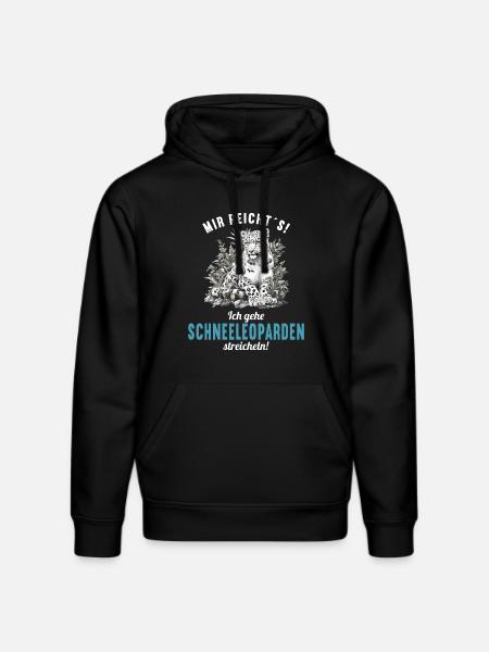 Snow Leopard Schneeleoparden Schneeleopard - Stanley/Stella DRUMMER Unisex Organic Hoodie - black