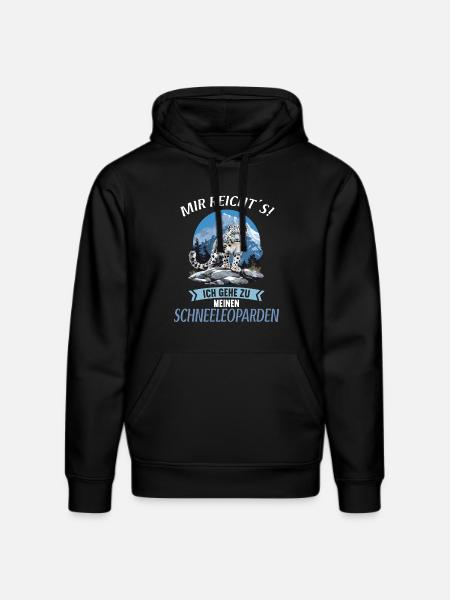 Snow Leopard Schneeleoparden Schneeleopard - Stanley/Stella DRUMMER Unisex Organic Hoodie - black