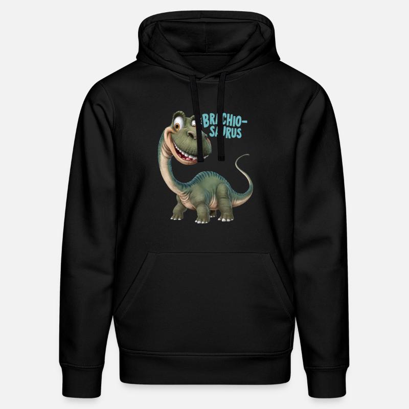 DINOSAURES, BRACHIO SAURUS - Sweat à capuche bio DRUMMER Stanley/Stella Unisexe - noir