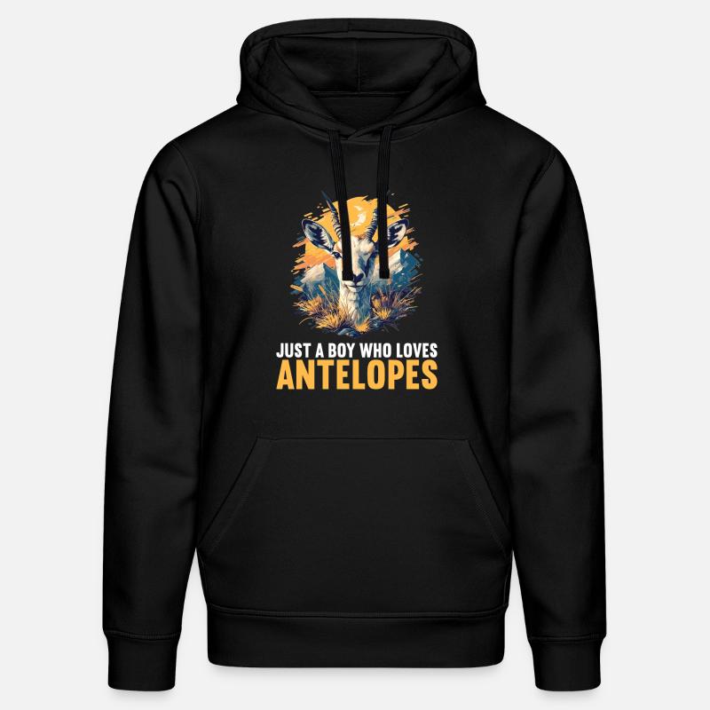 Antilope Antilope ouverte - Sweat à capuche bio DRUMMER Stanley/Stella Unisexe - noir