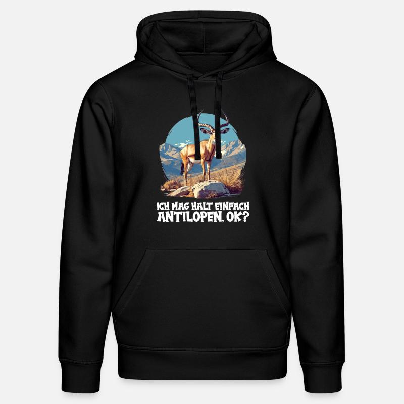 Antelope Antilopen Antilope - Stanley/Stella Unisex Bio-Hoodie DRUMMER  - Schwarz