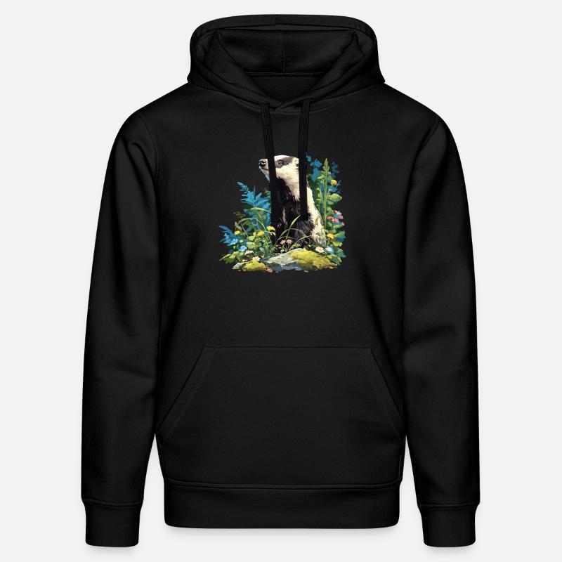 Badger Dachse Dachs - Stanley/Stella Unisex Bio-Hoodie DRUMMER  - Schwarz