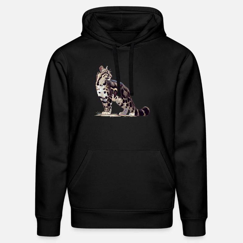 Clouded Leopard Nebelparder - Stanley/Stella Unisex Bio-Hoodie DRUMMER  - Schwarz