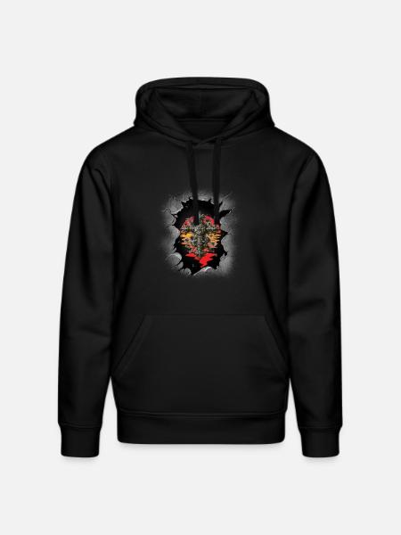 Cross, Crosses, Crucifix, Halloween, Occult, Spiritual - Stanley/Stella DRUMMER Unisex Organic Hoodie - black