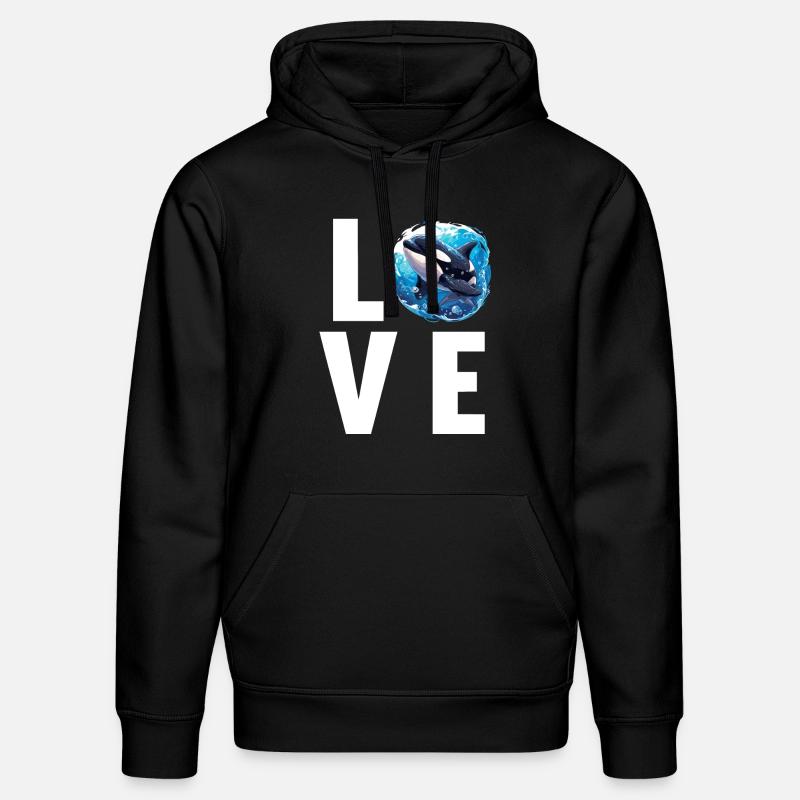 Orcas Orca - Stanley/Stella DRUMMER Unisex Organic Hoodie - black