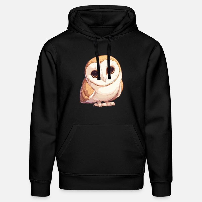 Barn Owl Schleiereulen Schleiereule - Stanley/Stella Unisex Bio-Hoodie DRUMMER  - Schwarz