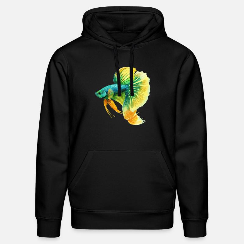 Bettas Betta Poisson Betta - Sweat à capuche bio DRUMMER Stanley/Stella Unisexe - noir