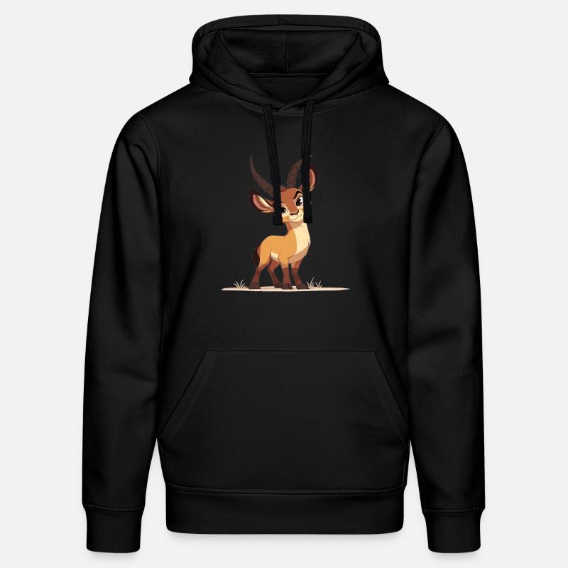 Antilope Antilope ouverte - Sweat à capuche bio DRUMMER Stanley/Stella Unisexe - noir
