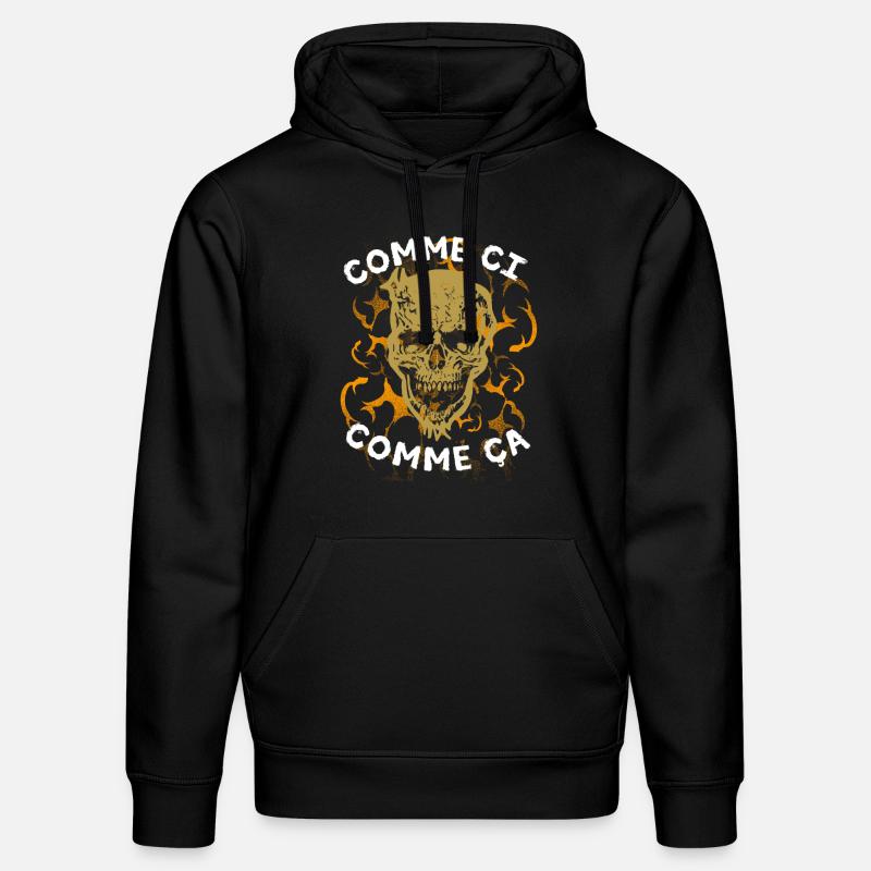 Comme ci comme ça Skull - Sweat à capuche bio DRUMMER Stanley/Stella Unisexe - noir