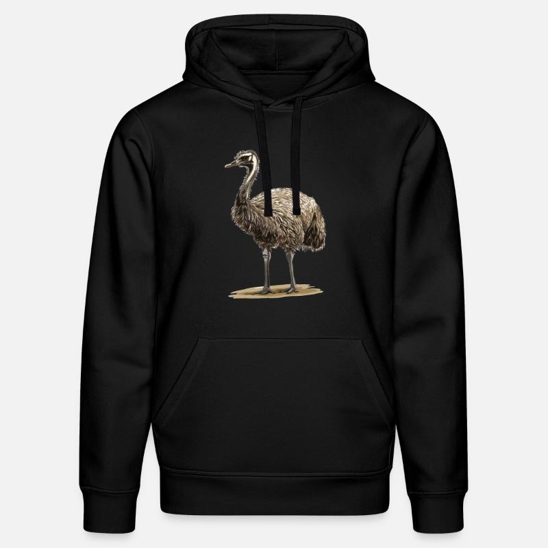 Emus Emu - Sweat à capuche bio DRUMMER Stanley/Stella Unisexe - noir