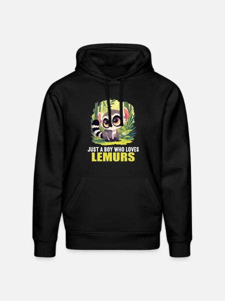 Lemuren Lemurs Lemur - Stanley/Stella DRUMMER økologisk unisex-hoodie - sort