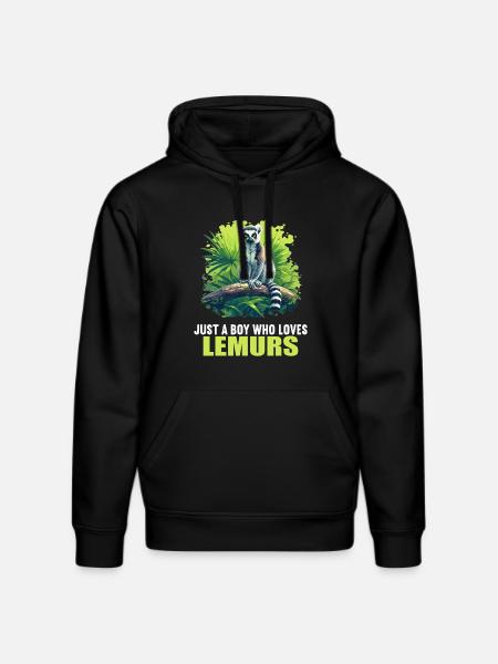 Lemuren Lemurs Lemur - Stanley/Stella DRUMMER Unisex Organic Hoodie - black