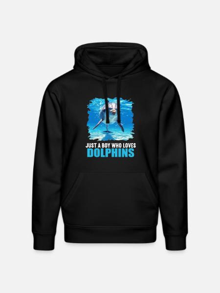 Dolphin Dolphins Dolphin - Stanley/Stella DRUMMER Unisex Organic Hoodie - black
