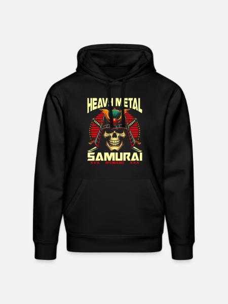 Heavy Metal Samurai Voldsom kriger af stål - Stanley/Stella DRUMMER økologisk unisex-hoodie - sort